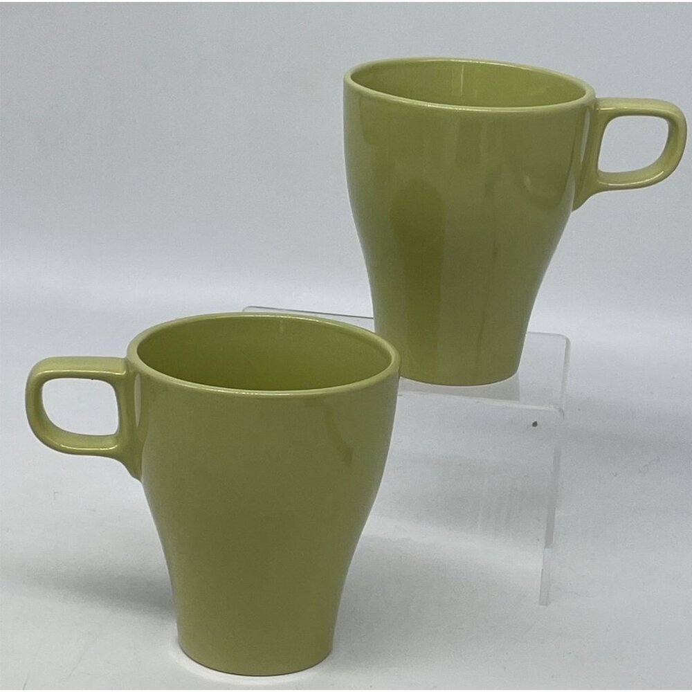IKEA Sweden Fargrik Pea Green Coffee Mugs Set of 2